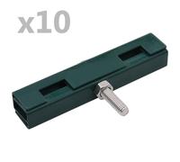 vidaXL Ensemble de 10 connecteurs de tapis en U de jardin Vert