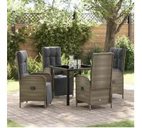 vidaXL Ensemble de 2 chaises longues de jardin | Poly rattan gris ergonomique, ajustable et résistant aux intempéries. 3380135