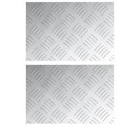 vidaXL Ensemble de 2 marches d'escalier en Caoutchouc Gris avec Base antidérapante et Motif Chevron pour la sécurité et Le Style Moderne d'intérieur, Tapis texturés durables