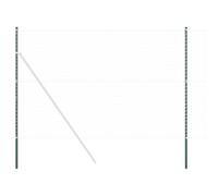 vidaXL Ensemble de 2 poteaux de clôture en acier avec un revêtement en poudre verte de 210 cm. Ils sont résistants à la corrosion, faciles à installer, étanches et conviennent à différents types de c