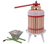 vidaXL Ensemble de 2 Presse-agrumes et Presse à Fruits Broyeur Pressoir à Baies Jus de Cidre Raisins Poires Vin Pommes Pêches Ananas