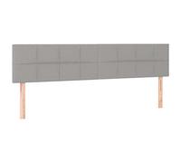 vidaXL Ensemble de 2 Têtes de Lit, 100x5x78/88 cm, pour Lit Simple 90 cm et Couchage Super King 180 cm, Tissu Rembourré de Mousse, Gris Clair, Mobilier de Chambre, Dossier de Soutien