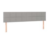 vidaXL Ensemble de 2 Têtes de Lit, 100x5x78/88 cm, pour Lit Simple 90 cm et Couchage Super King 180 cm, Tissu Rembourré de Mousse, Gris Clair, Mobilier de Chambre, Dossier de Soutien