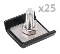 vidaXL Ensemble de 25 connecteurs de tapis de grille Anthracite