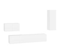 vidaXL Ensemble de 4 armoires TV blanc en bois composite