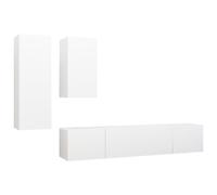 vidaXL Ensemble de 4 armoires TV blanc en bois composite