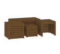 Ensemble de Boîtes de Jardin Coffres Rangement 4 pcs Bois de Pin Massif vidaXL