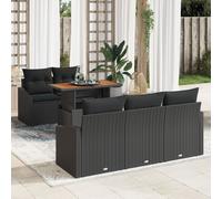 vidaXL Ensemble de 4 Gris foncé Rattan, Acier, Tissu Moyen Modulaire