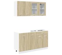 vidaXL Ensemble de 4 meubles de cuisine ""Lyon"" en chêne Sonoma 3307657
