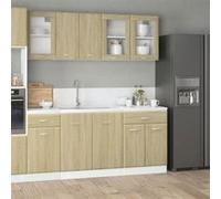 vidaXL Ensemble de 4 meubles de cuisine Lyon – chêne Sonoma Marron 3307657