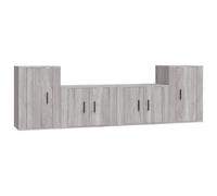 vidaXL Ensemble de 4 meubles TV Gris Sonoma Bois composite
