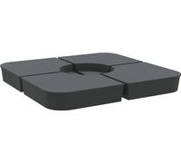 vidaXL Ensemble de 4 pieds de parasol en croix 100 kg PP
