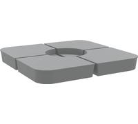 vidaXL Ensemble de 4 pieds de parasol en croix 100 kg PP