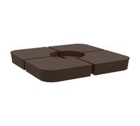 vidaXL Ensemble de Base de Parasol pour parasols à Pied croisé 4pcs PP, Base de Parasol, Base de Parasol en Porte-à-Faux, Support de Parasol de Jardin