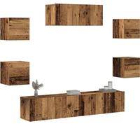 vidaXL Ensemble de 5 armoires TV murales en vieux bois