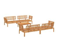 vidaXL Ensemble de 5 canapés de jardin en palettes en bois massif d'acacia