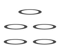 vidaXL Ensemble de 5 Jardinières Noires Grandes Avec Soucoupes Assorties Pour Intérieur Extérieur En 120 cm Design Minimaliste Élégant Pots de Plantes Conteneurs de Plantation Pots à Fleurs Durables R