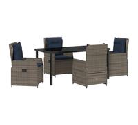 vidaXL Ensemble de 5 Meubles de Jardin en Rattan Poly Gris