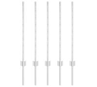 vidaXL Ensemble de 5 poteaux de clôture en métal en U en acier galvanisé. Idéal pour les jardins et balcons. Mesurant 120 cm, ces poteaux sont solides, durables et résistants aux intempéries. Super fa