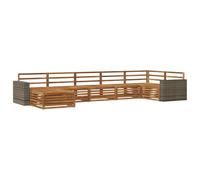 vidaXL Ensemble de 7 canapés d'extérieur beiges, canapé d'extérieur moderne, résistant aux intempéries, ensemble sectionnel pour un confort et une relaxation ultimes
