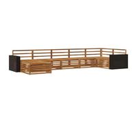 vidaXL Ensemble de 7 canapés d'extérieur beiges, canapé d'extérieur moderne, résistant aux intempéries, ensemble sectionnel pour un confort et une relaxation ultimes