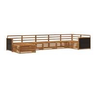 vidaXL Ensemble de 7 canapés d'extérieur beiges, canapé d'extérieur moderne, résistant aux intempéries, ensemble sectionnel pour un confort et une relaxation ultimes