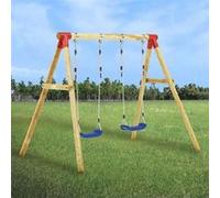 vidaXL Ensemble de balançoire 230x130x166 cm Pinède Brun G