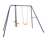 Vidaxl Ensemble De Balançoire 3 Places Acier