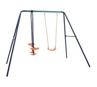 vidaXL Ensemble de balançoire 3 places en acier
