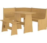vidaXL Ensemble de bancs d'angle REINE 3 pièces pin massif brun miel