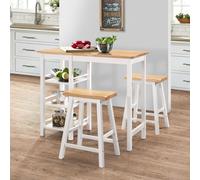 Vidaxl Ensemble De Bar 3 Pcs Mdf Blanc Blanc
