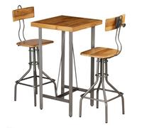 Vidaxl Ensemble De Bar 3 Pcs Teck Recyclé Massif Multicolore