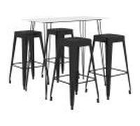 Ensemble de bar 5 pcs Blanc et noir
