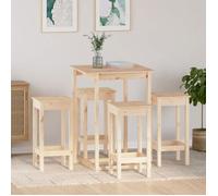 Vidaxl Ensemble De Bar 5 Pcs Bois De Pin Massif Marron