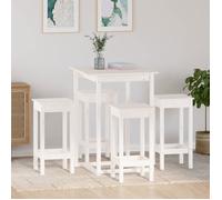 vidaXL Ensemble de Bar 5 pcs Ensemble de Meubles de Bistro Meubles de Salle à Manger Cuisine Mobilier de Pub Intérieur Blanc