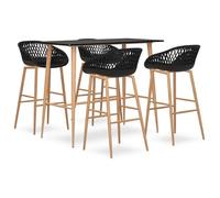 vidaXL Ensemble de Bar 5 pcs Meubles de Pub Table et Chaises de Bistrot Ensemble de Comptoir Mobilier de Bar Restaurant 3057462