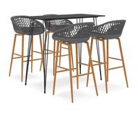 vidaXL Ensemble de Bar 5 pcs Mobilier de Bistrot Meubles de Pub Table et Chaises de Bar Ensemble de Comptoir Restaurant 3057380