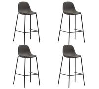 vidaXL Ensemble de bar 5 pièces tissu gris foncé