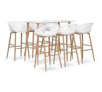 vidaXL Ensemble de Bar 7 pcs Meubles de Pub Ensemble de Comptoir Table et Chaises de Bistrot Mobilier de Bar Maison 3057449