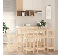 vidaXL Ensemble de bar 3124722 9 pièces Bois de pin massif pour intérieur