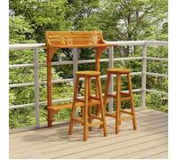 vidaXL Ensemble de bar de balcon 3 pcs Bois d'acacia massif 3116003