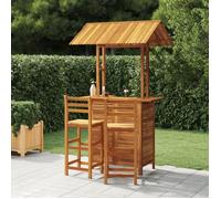 vidaXL Ensemble de Bar de Jardin 3 pcs Mobilier de Patio Table et Tabourets de Bistrot Meubles de Terrasse Extérieur Bois 3116004