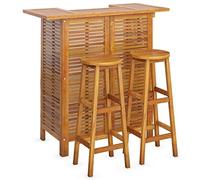 vidaXL Ensemble de bar de jardin 3 pièces Bois d'acacia solide