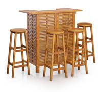 Vidaxl Ensemble De Bar De Jardin 5 Pcs Bois D'acacia Solide