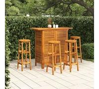 vidaXL Ensemble de bar de jardin 5 pcs Bois d'acacia solide