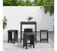 Vidaxl Ensemble De Bar De Jardin 5 Pcs Gris Bois De Pin Massif Gris