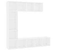 VidaXL Ensemble de bibliothèque/meuble TV 3 pcs Blanc 180x30x180 cm