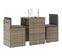 vidaXL Ensemble de bistro jardin 3 pcs 4003872 – Résine tressée avec coussins beige