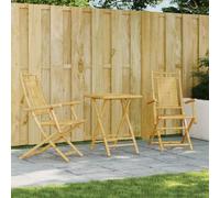 Vidaxl Ensemble De Bistro 3 Pcs Bambou