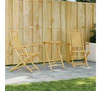 Vidaxl Ensemble De Bistro 3 Pcs Bambou